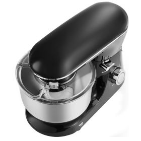 Stand Mixer, 6 QT Dough Mixer, 660W 6 + P Speeds Tilt-head Food Mixer with Stainless Steel Bowl, Dough Hook, Wire Whip, Flat Beater, Scraper