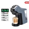 PSH17  4-in-1 Capsule Coffee Maker with 1400W Power, 20Bar Pressure, 100L Water Tank (50ml-120ml), Cold/Hot Coffee Extraction, Smart Touch Control