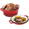 Multi-usage Cast Iron Dutch Oven for Stews/Braising
